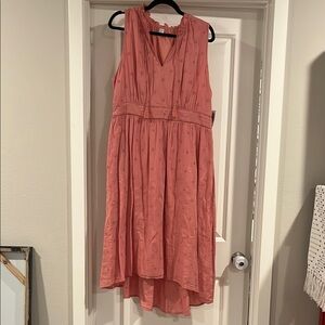 Elegant Salmon Sleeveless Dress
